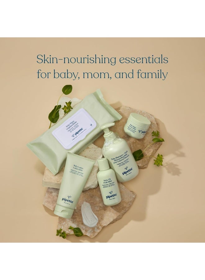 Pipette Baby Lotion - Fragrance Free, Hydrates & Nourishes Sensitive Skin, Baby Essentials for Newborn, Renewable Plant-Derived Squalane, 5.7 fl oz - Image 4